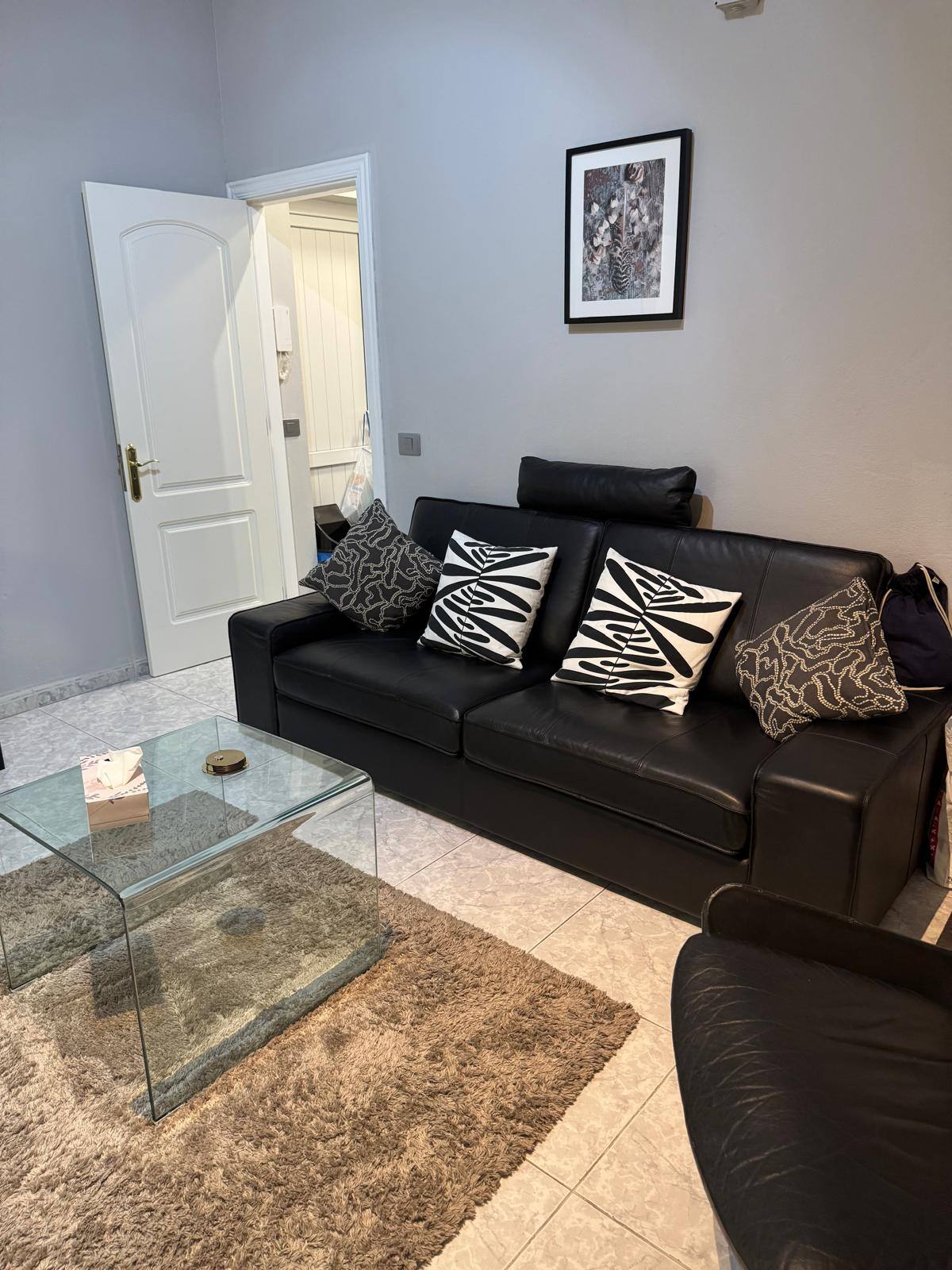 Studio apartment open-plan living and sleeping area